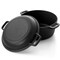 12-Piece Cast Iron Cookware Set with Skillets Dutch Oven Pizza Pan and Silicone Grips